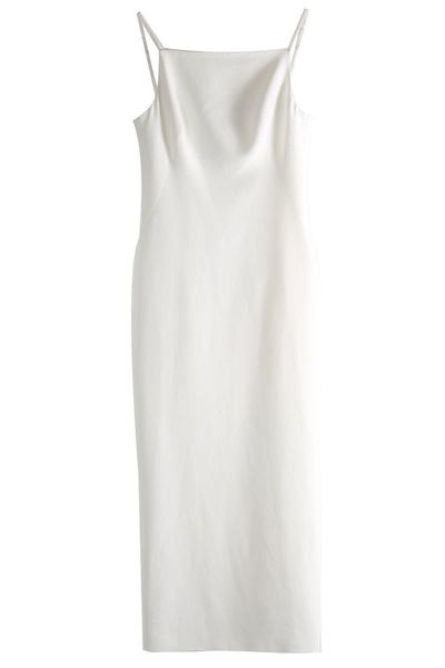 Givenchy Crepe Cady Sliced Long Dress