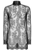 Dolce & Gabbana Sheer Lace High Neck Top