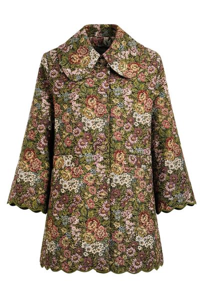 Farm Rio Floral Jacquard Coat