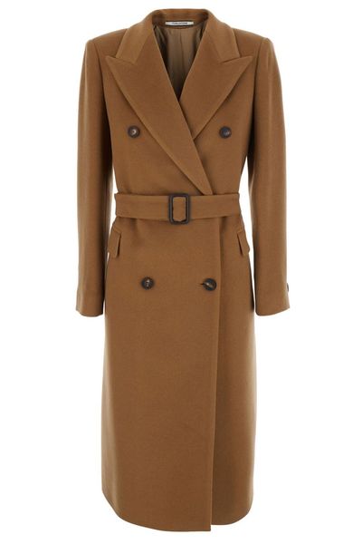 Tagliatore Jole Double-Breasted Belted Coat