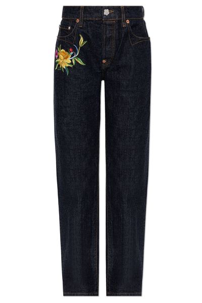 Kenzo Floral Embroidered Jeans