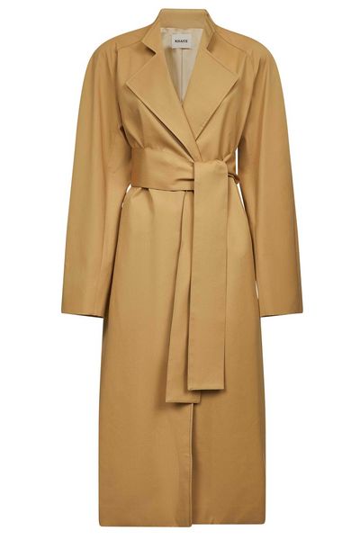 Khaite Long Sleeved Belted Coat