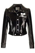 Courrèges Vinyl Straight Hem Cropped Jacket