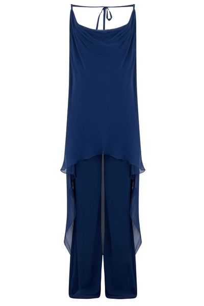 Alberta Ferretti Draped Overlay Jumpsuits