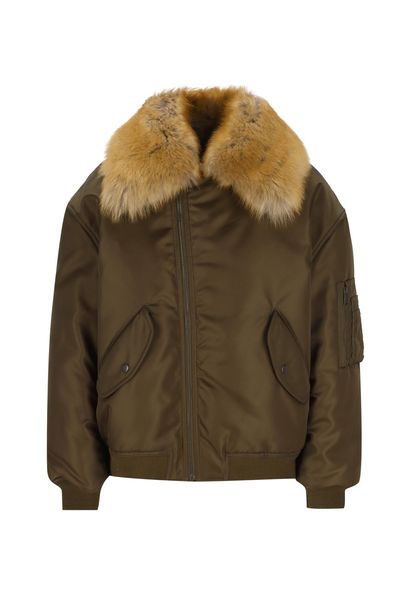 Saint Laurent Zip-Up Long-Sleeved Coat