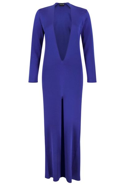 Tom Ford Plunging Front Maxi Dress