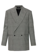 Balmain Houndstooth Button-Up Blazer