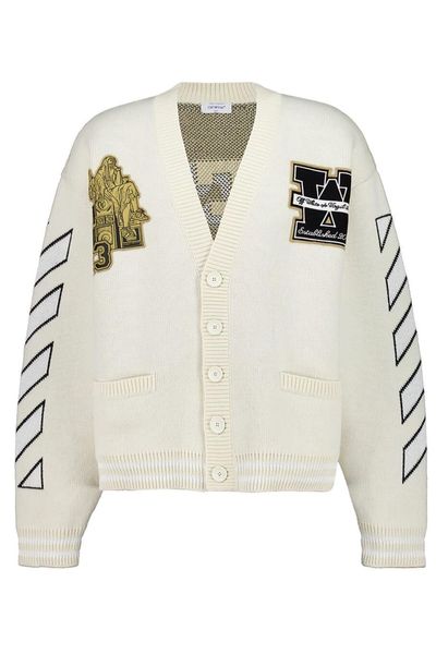 Off-White Lion Varsity Knit Cardigan