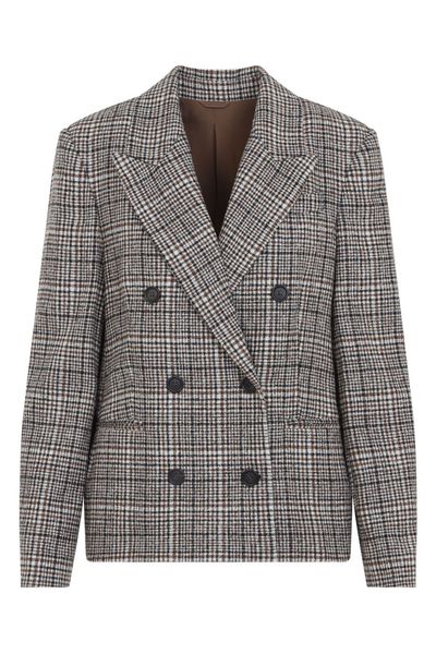 Brunello Cucinelli Prince Of Wales Double-Breasted Blazer