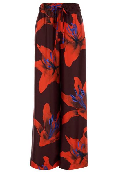 Alexander McQueen Floral Printed Wide-Leg Trousers