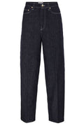 Fabiana Filippi Wide-Leg Contrast-Stitch Jeans