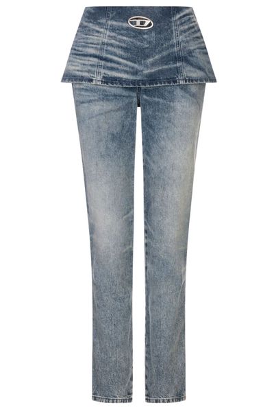 Diesel Logo Plaque Straight-Leg Jeans