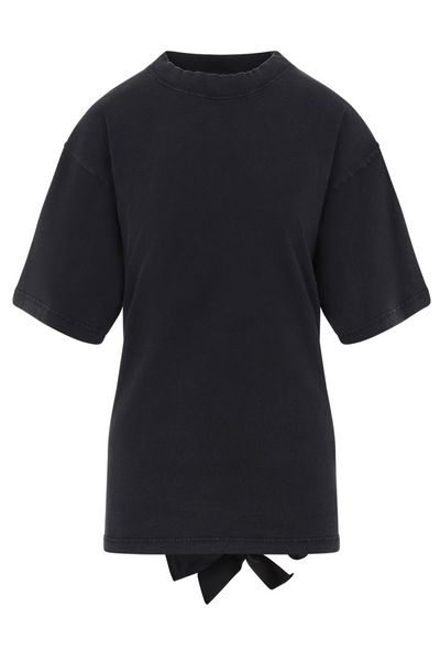 Balenciaga Lace-Up Back Crewneck T-Shirt