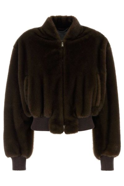 Stella McCartney Plush Bomber Jacket