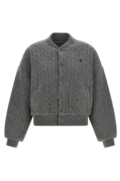 Polo Ralph Lauren Padded Cable-Knit Bomber Jacket