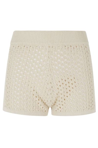 Mc2 Saint Barth Almyra Crochet Knit Shorts