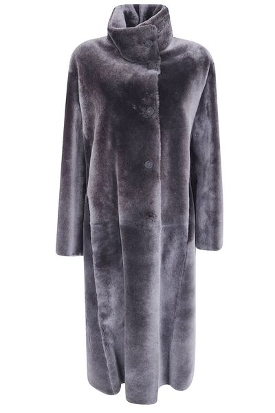 Giorgio Armani Button-Up High Neck Coat