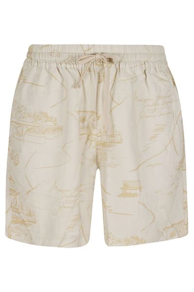 Maison Kitsuné Scenic Printed Drawstring Shorts