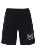 Alexander McQueen Warped Logo Bermuda Shorts