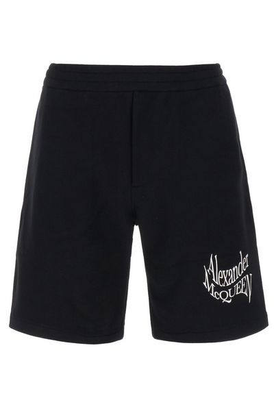Alexander McQueen Warped Logo Bermuda Shorts