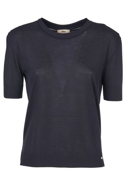 Herno Short-Sleeved Crewneck Knitted Jumper