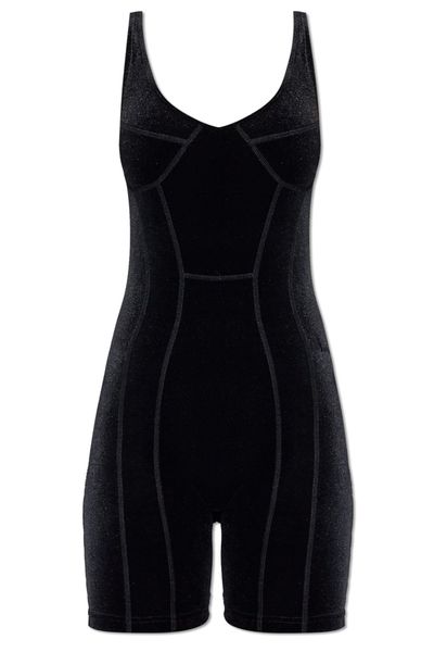 Vetements Velour Stitch Detailed Jumpsuit