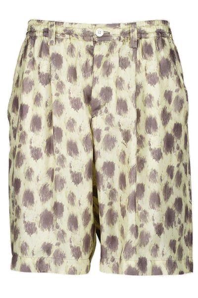 Marni Crayon Leopard Printed Bermuda Shorts