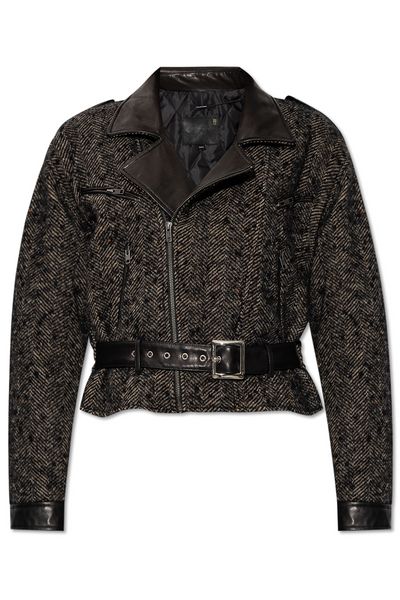 R13 Herringbone Belted Jacket