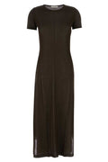 Lemaire Crewneck Side-Slit Maxi Dress