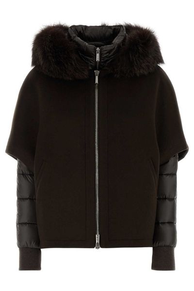 Moorer Pegaso Fur Trim Hooded Down Jacket