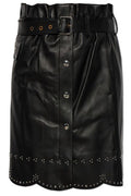 Marni Studded Belted Leather Skirt