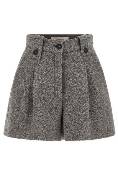 Golden Goose Deluxe Brand Tweed-Effect Pleated Shorts