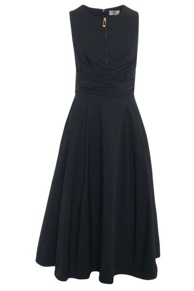 Elisabetta Franchi Draped Crewneck Dress