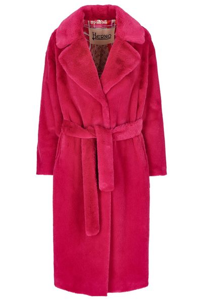 Herno Belted Faux-Fur Coat