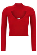 Diesel Oval-D Plaque Cut-Out Knitted Jumper