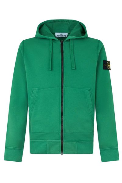 Stone Island Zip-Front Hooded Sweatshirt
