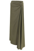 Alexander McQueen Draped Asymmetric Maxi Skirt