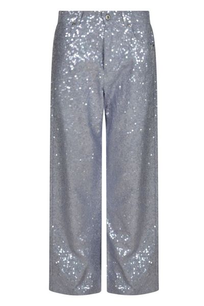P.A.R.O.S.H. Sequin Embellished Straight-Leg Pants