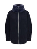 Herno Textured High Neck Knitted Jacket