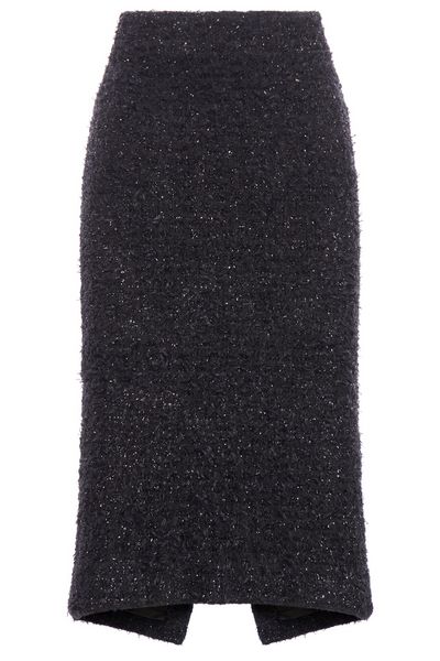 Balenciaga Tweed Midi Skirt