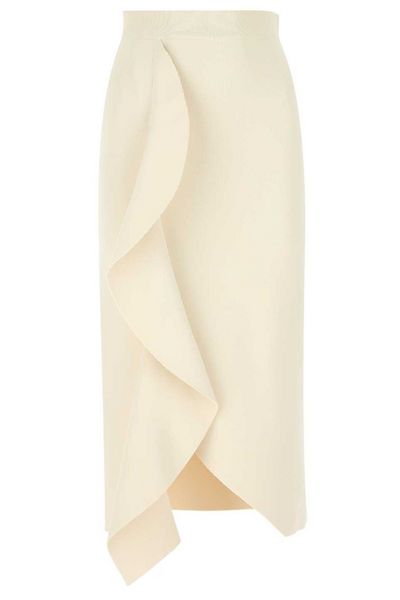 Alexander McQueen Draped Pencil Skirt
