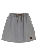 Miu Miu Logo-Embroidered Drawstring Mini Skirt