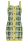 Balmain Check Patterned Tweed Mini Dress