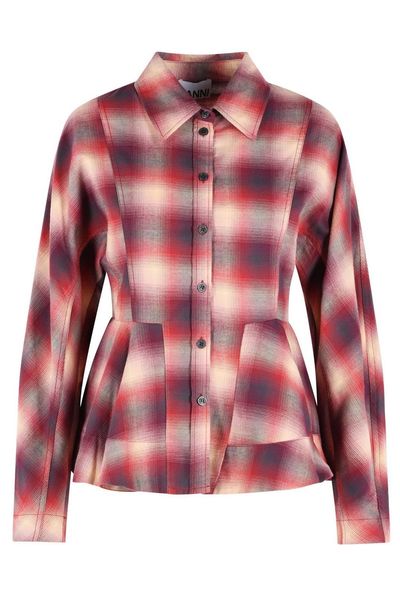 Ganni Check Flannel Shirt