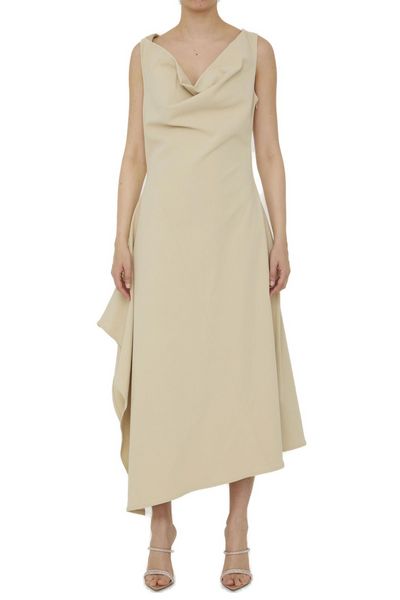 Bottega Veneta Asymmetrical Designed Midi Dress