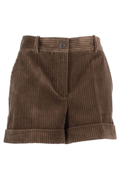 P.A.R.O.S.H. Turn-Up Hem Corduroy Shorts