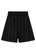 The Mannei Pinstriped Wool Shorts
