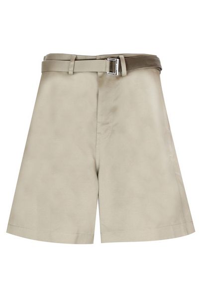 Sacai Belted Wide-Leg Shorts