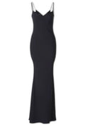 Tom Ford Double-Strap Bias Cut V-Neck Maxi Dress