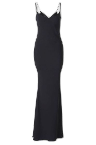 Tom Ford Double-Strap Bias Cut V-Neck Maxi Dress